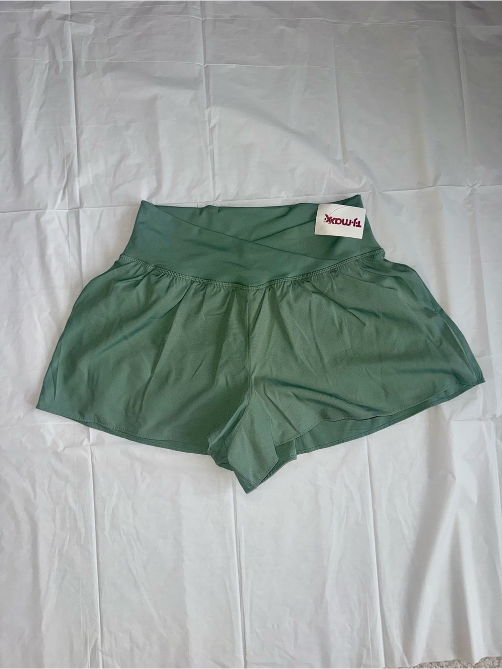 Green High-Waist Women’s Athletic Shorts